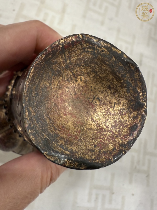 古玩銅器銅燈臺真品鑒賞圖
