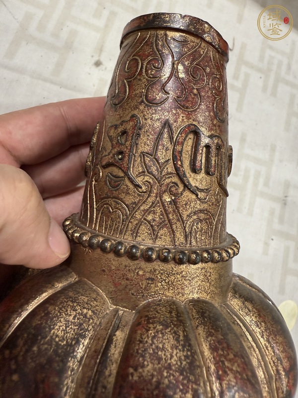 古玩銅器銅燈臺真品鑒賞圖