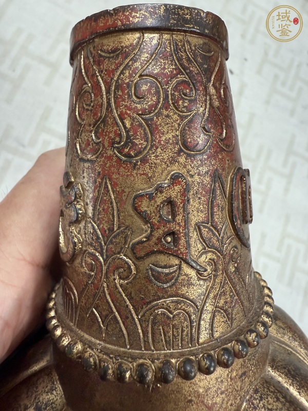 古玩銅器銅燈臺真品鑒賞圖