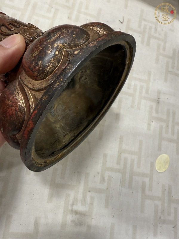 古玩銅器銅燈臺真品鑒賞圖