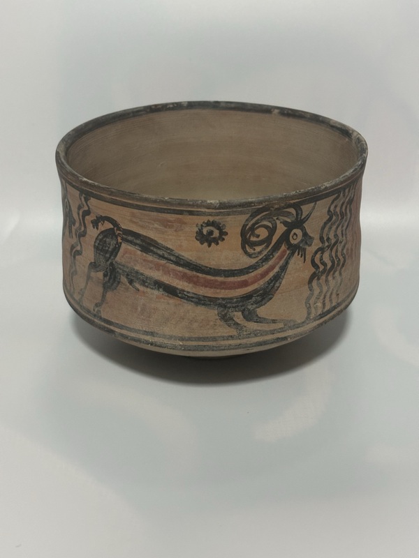 古玩陶瓷哈拉帕文化鹿紋彩陶拍賣(mài)，當(dāng)前價(jià)格198元