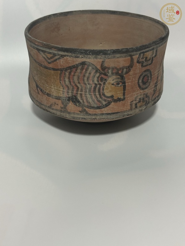 古玩陶瓷哈拉帕文明五彩神牛真品鑒賞圖