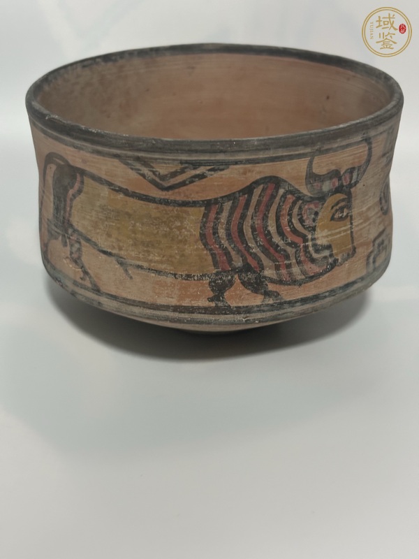 古玩陶瓷哈拉帕文明五彩神牛真品鑒賞圖