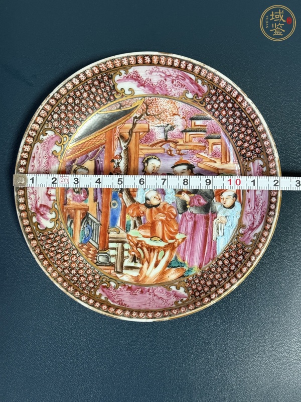 古玩陶瓷清乾隆滿大人廣彩盤真品鑒賞圖