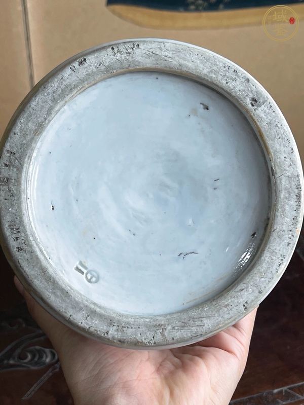 古玩陶瓷日本明治白釉帽筒真品鑒賞圖
