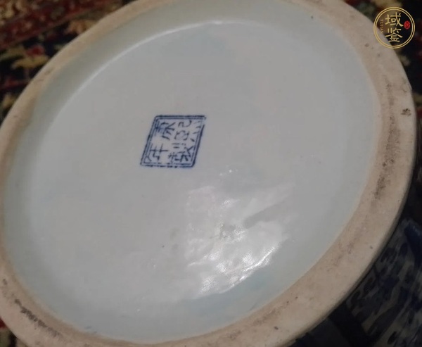 古玩陶瓷青花纏枝花卉紋蓋罐真品鑒賞圖