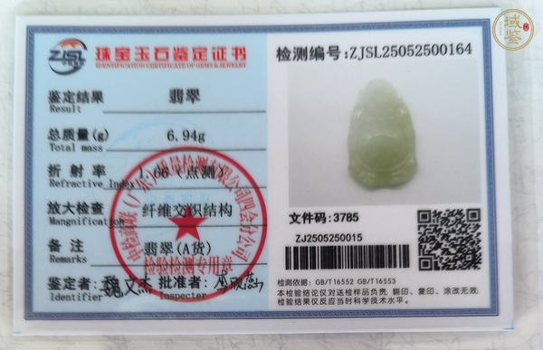 古玩玉器天然翡翠“佛公”掛件真品鑒賞圖