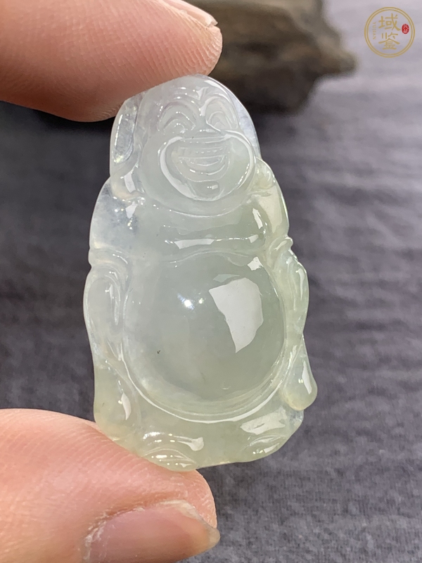 古玩玉器天然翡翠“佛公”掛件真品鑒賞圖