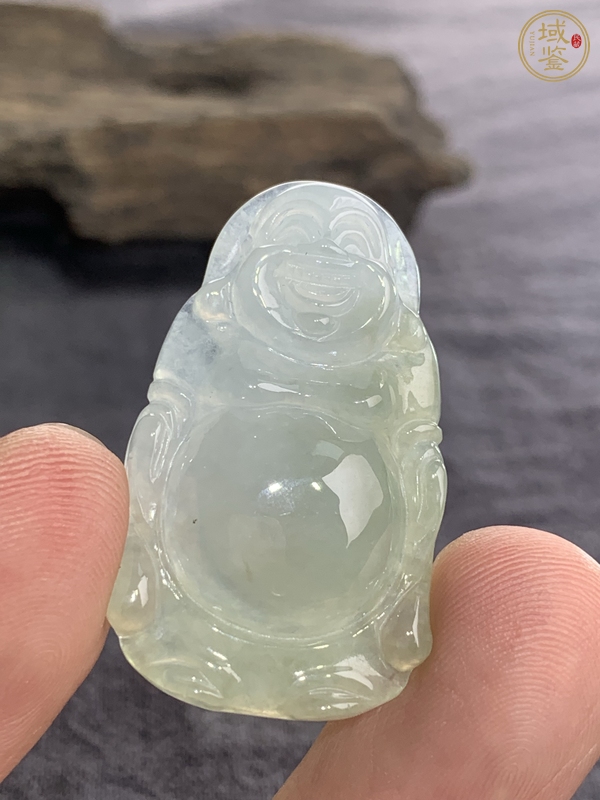 古玩玉器天然翡翠“佛公”掛件真品鑒賞圖