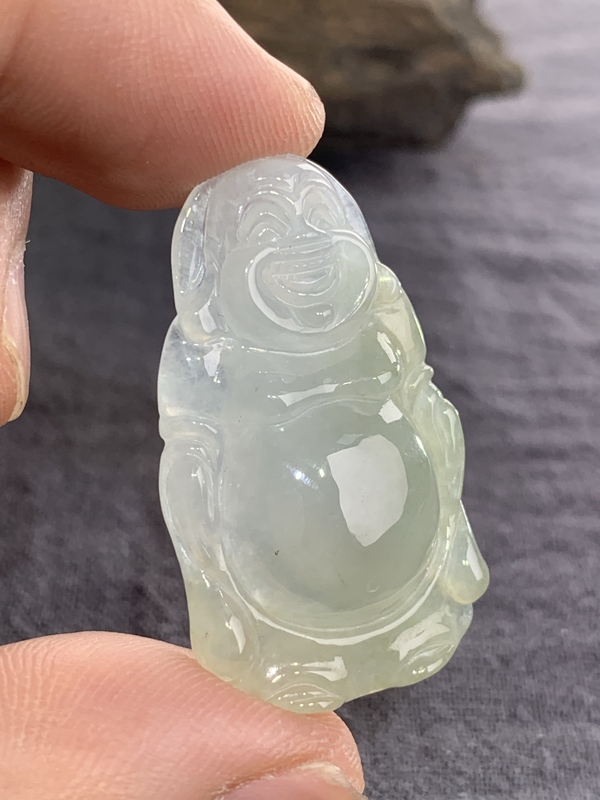 古玩玉器天然翡翠“佛公”掛件（FG182）拍賣，當(dāng)前價格398元