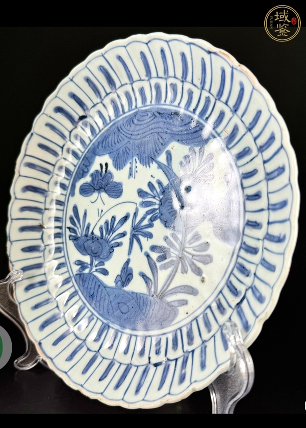 古玩陶瓷青花菊瓣盤真品鑒賞圖