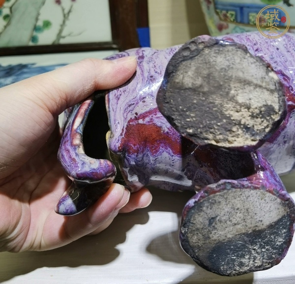 古玩陶瓷窯變釉太平有象真品鑒賞圖