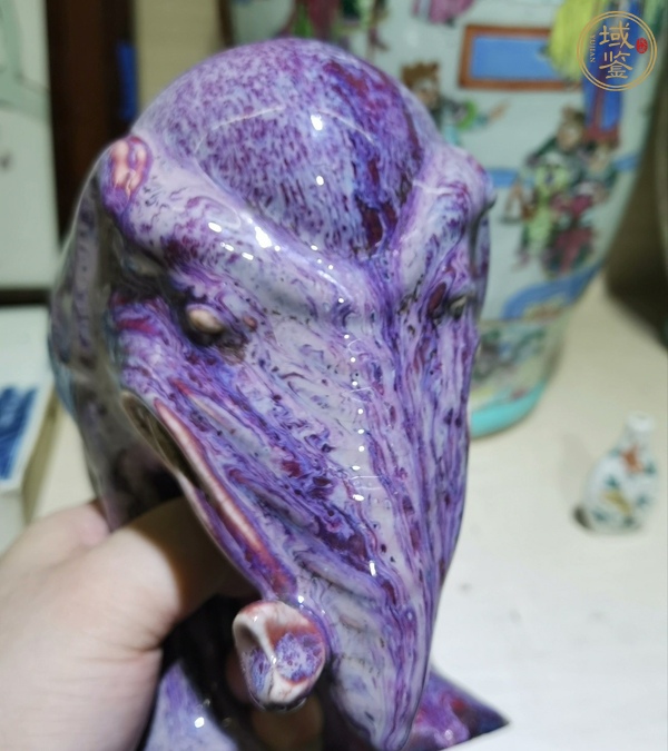 古玩窯變釉太平有象真品鑒賞圖