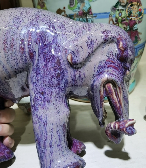 古玩陶瓷窯變釉太平有象真品鑒賞圖