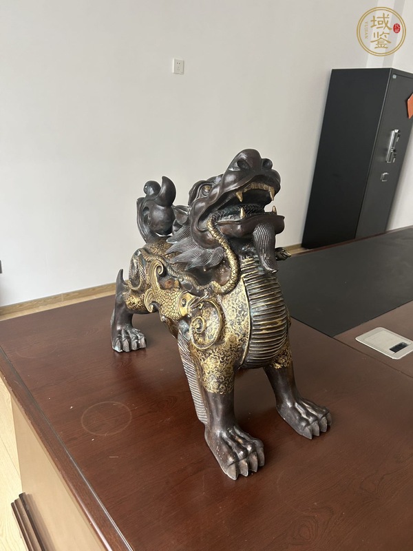 古玩銅麒麟真品鑒賞圖