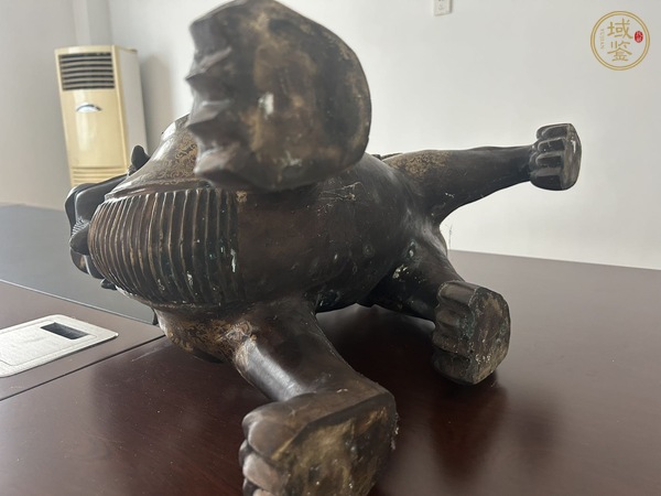古玩銅器銅麒麟真品鑒賞圖