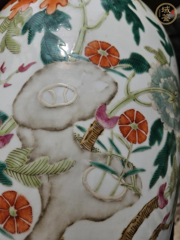 古玩陶瓷粉彩花卉紋東瓜罐真品鑒賞圖