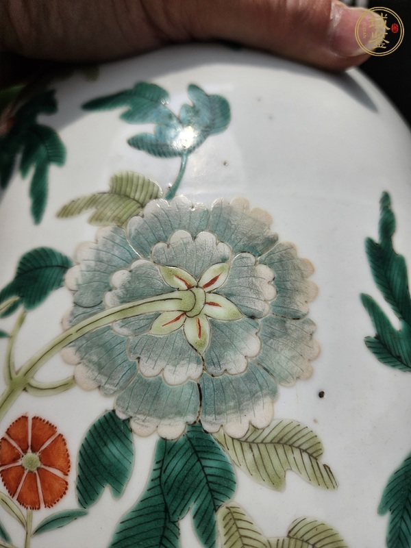 古玩陶瓷粉彩花卉紋東瓜罐真品鑒賞圖