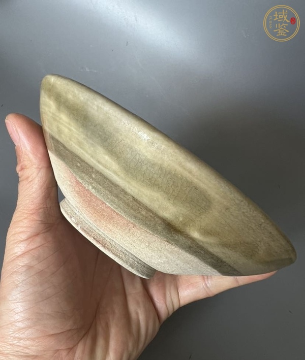 古玩陶瓷長沙窯青釉玉璧底碗真品鑒賞圖