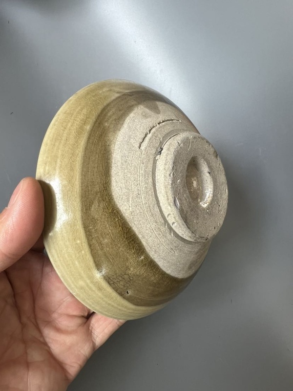 古玩陶瓷長沙窯青釉玉璧底碗拍賣，當前價格0元
