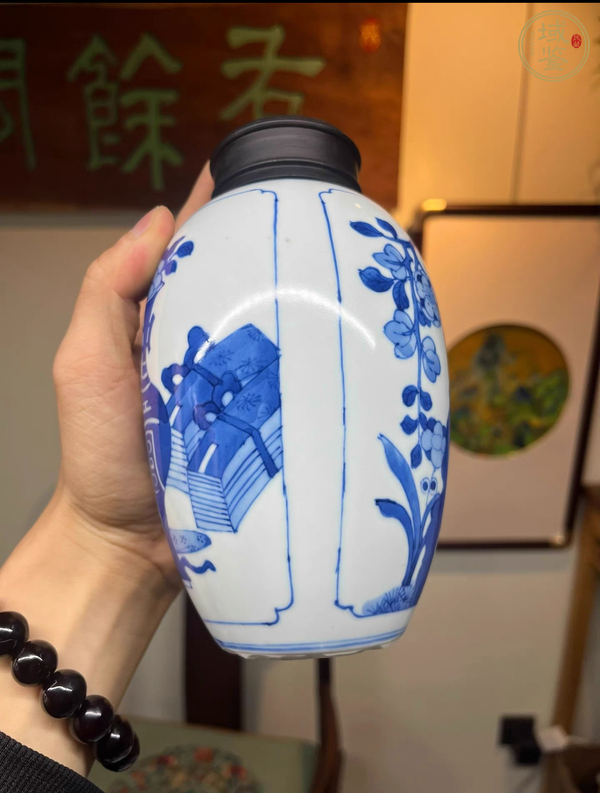 古玩清康熙青花罐真品鑒賞圖