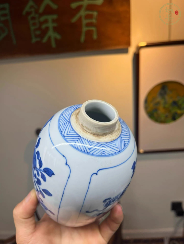 古玩陶瓷清康熙青花罐真品鑒賞圖