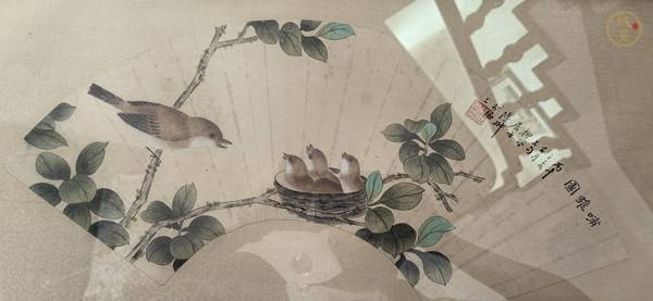 古玩字畫哺雛圖真品鑒賞圖