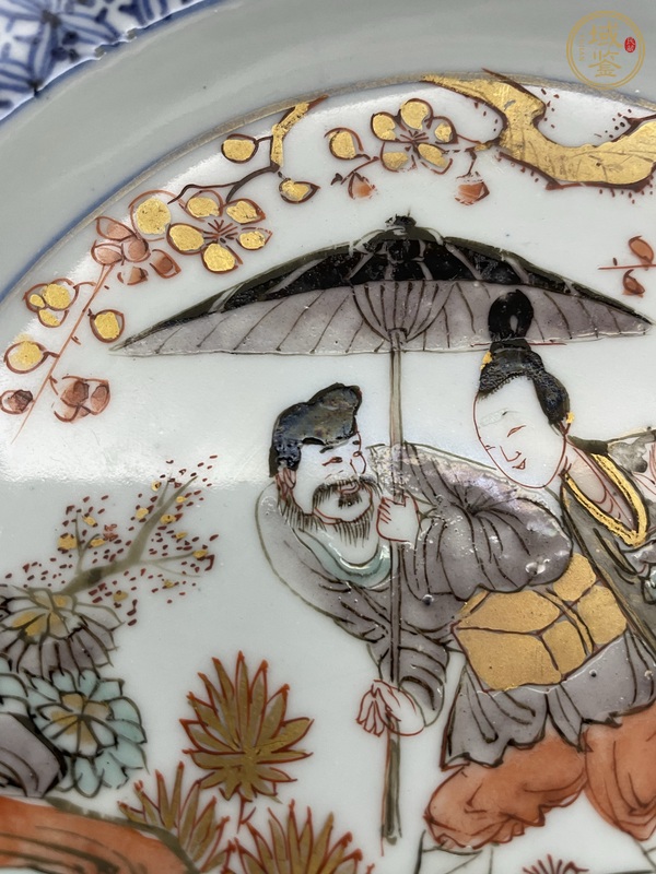 古玩陶瓷青花五彩人物故事紋盤(pán)真品鑒賞圖
