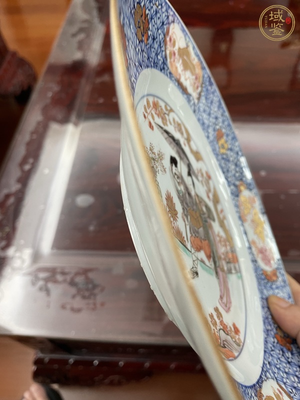 古玩陶瓷青花五彩人物故事紋盤(pán)真品鑒賞圖