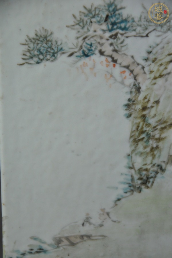 古玩陶瓷淺絳彩琮式瓶真品鑒賞圖