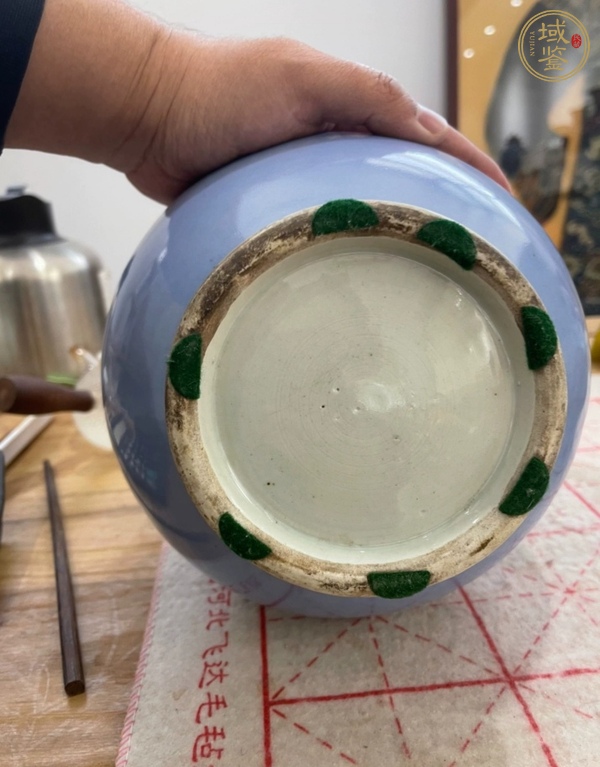 古玩陶瓷天青釉葫蘆瓶真品鑒賞圖