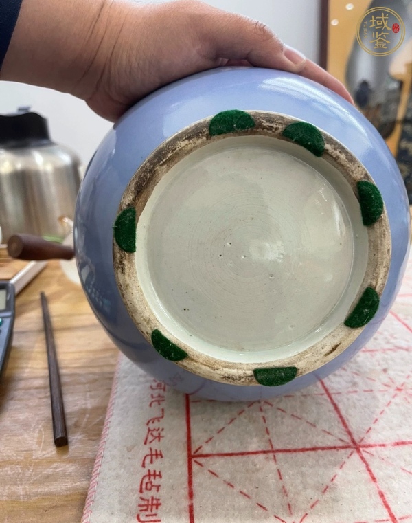 古玩陶瓷天青釉葫蘆瓶真品鑒賞圖
