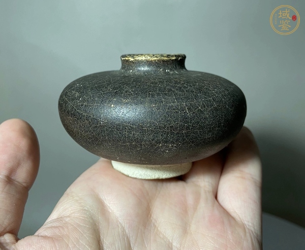 古玩陶瓷黑釉水盂真品鑒賞圖