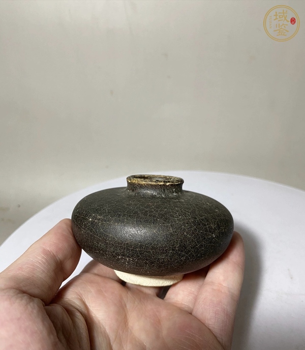 古玩陶瓷黑釉水盂真品鑒賞圖