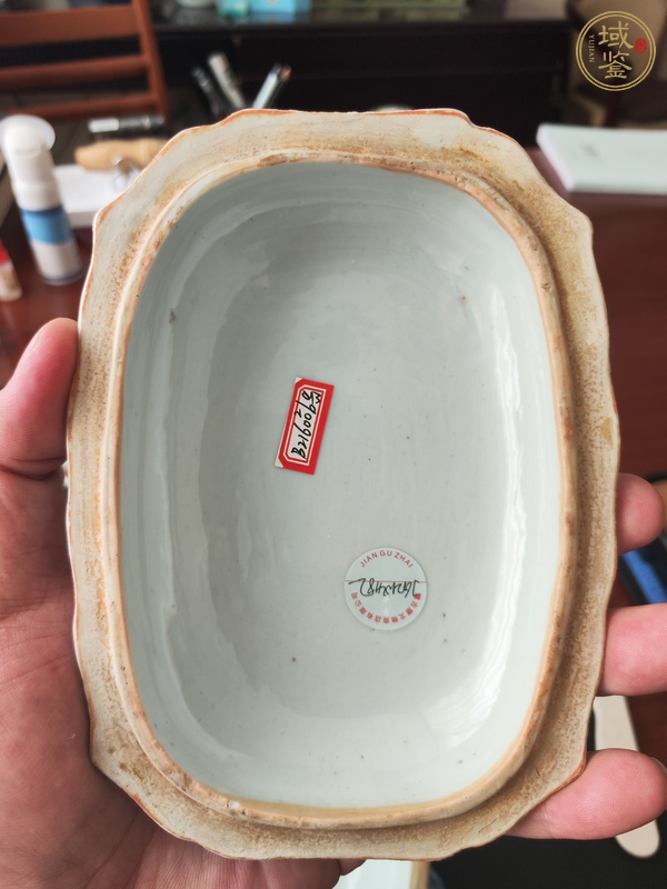 古玩陶瓷乾隆青花蓋鍋真品鑒賞圖
