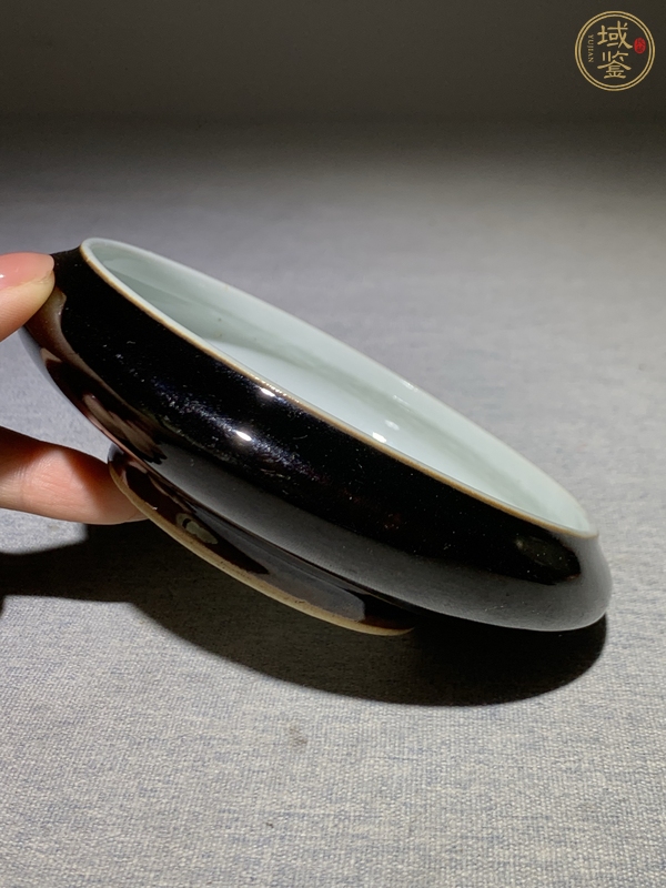 古玩陶瓷烏金釉水洗真品鑒賞圖