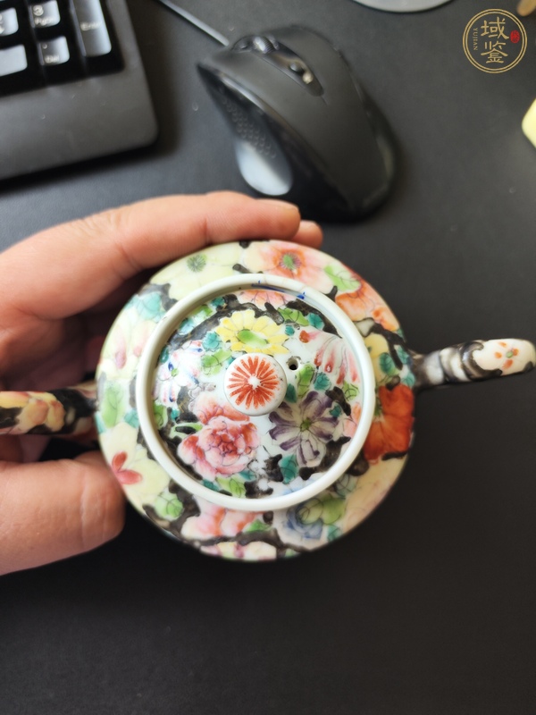 古玩陶瓷民國粉彩百花壺真品鑒賞圖