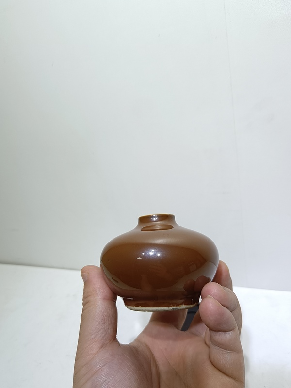 古玩陶瓷清早紫金釉水盂拍賣,當前價格6800元