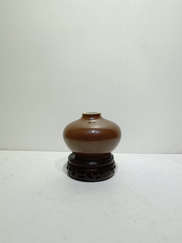 古玩陶瓷清早紫金釉水盂拍賣，當(dāng)前價(jià)格6800元