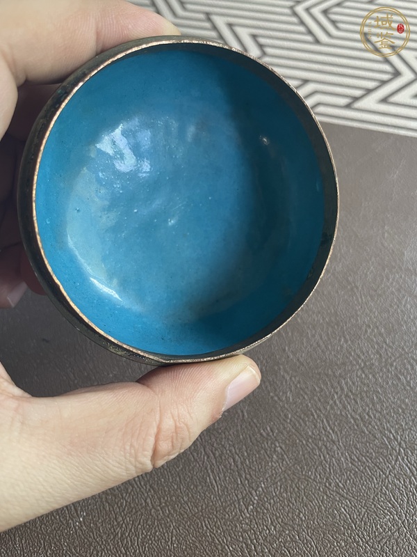 古玩銅器掐絲琺瑯蓋盒真品鑒賞圖