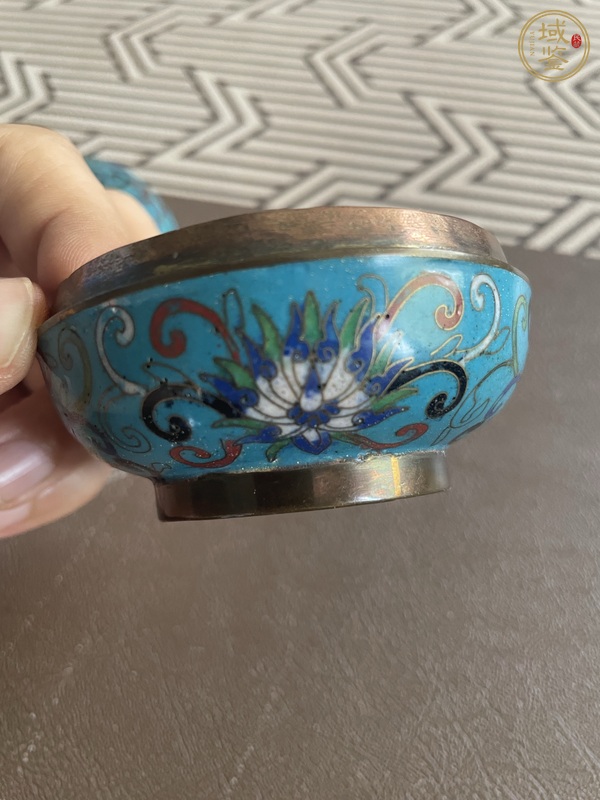 古玩銅器掐絲琺瑯蓋盒真品鑒賞圖