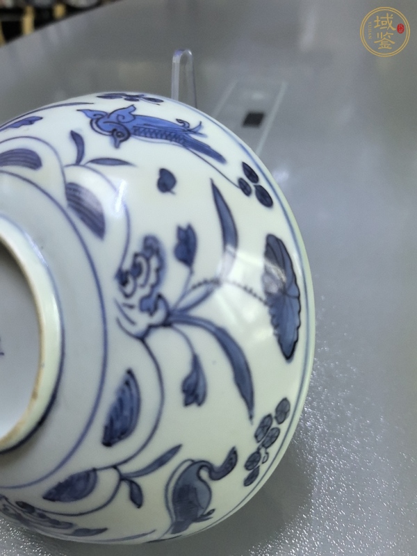古玩陶瓷青花滿池矯紋碗真品鑒賞圖