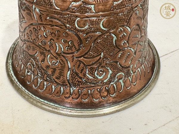 古玩銅器杯子真品鑒賞圖