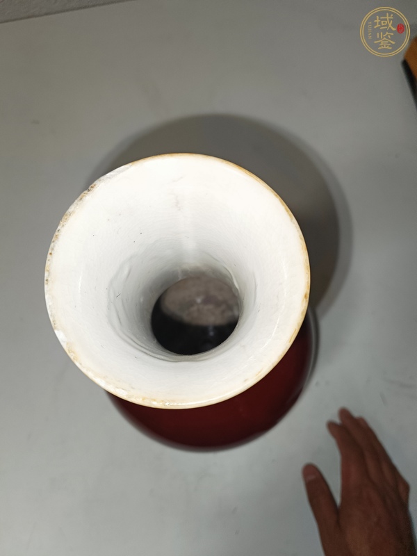 古玩陶瓷鈞紅窯變釉賞瓶真品鑒賞圖