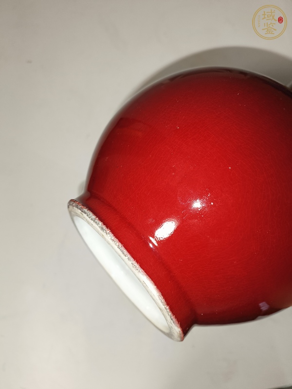 古玩陶瓷鈞紅窯變釉賞瓶真品鑒賞圖