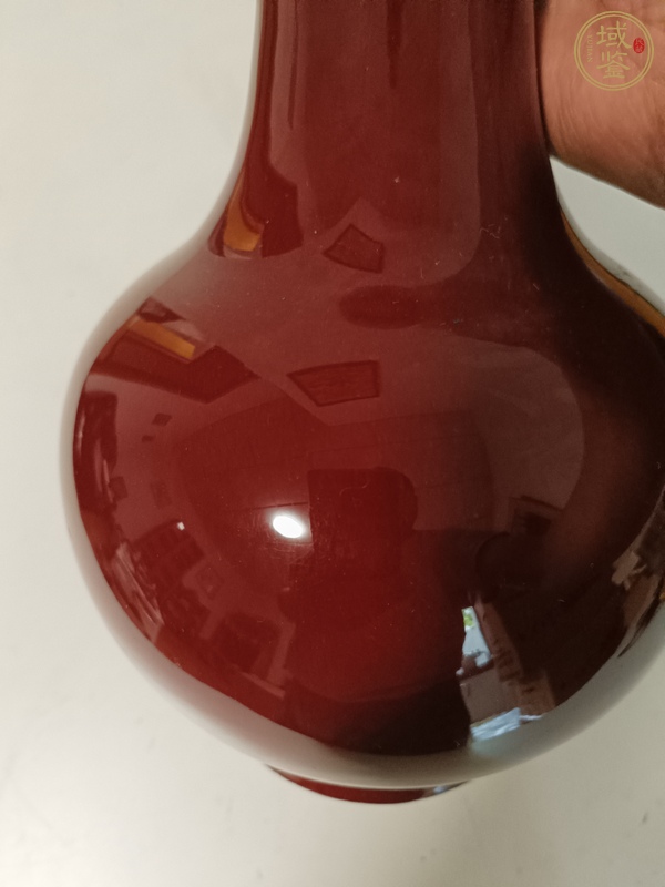 古玩陶瓷鈞紅窯變釉賞瓶真品鑒賞圖
