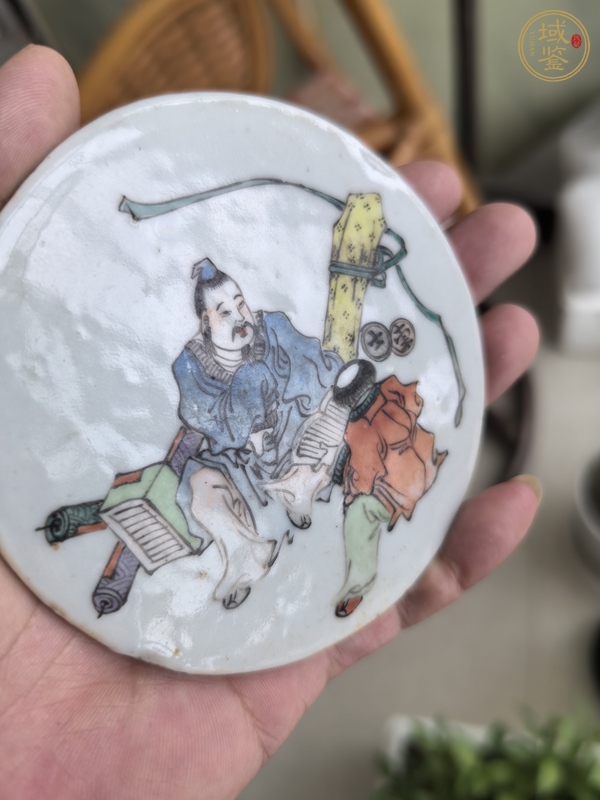 古玩陶瓷人物紋瓷板畫真品鑒賞圖