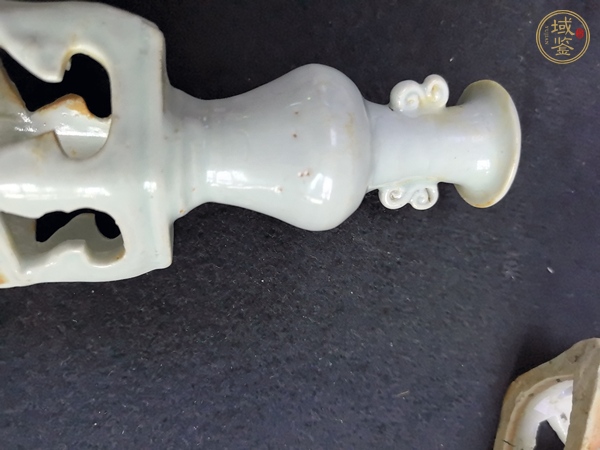 古玩陶瓷卵白釉三貢真品鑒賞圖