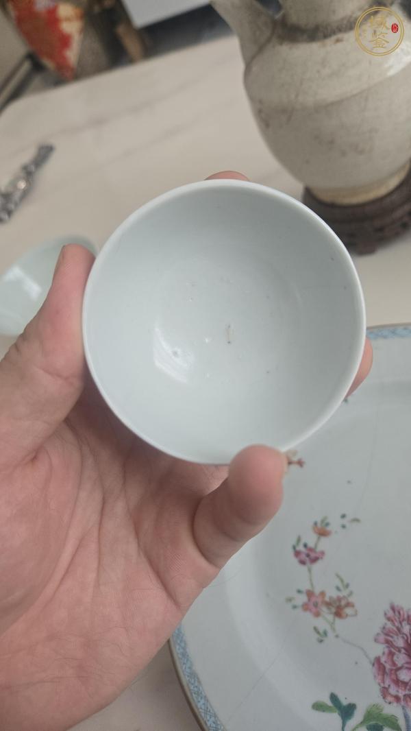 古玩陶瓷樵漁耕讀山水紋青花杯真品鑒賞圖