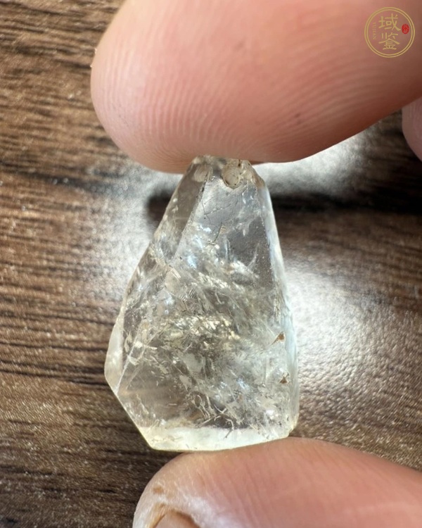 古玩玉器天然水晶墜子真品鑒賞圖